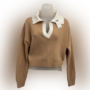 SOLD ——-Abercrombie Notch- Neck Sweater Polo